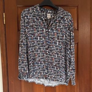 Nic & Zoe coffee mug Multicolor Button Down Shirt